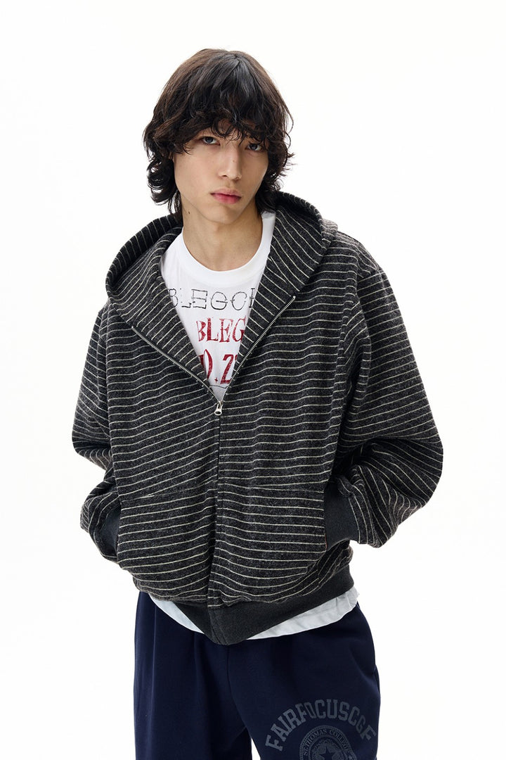 Classic Striped Knit Jacket