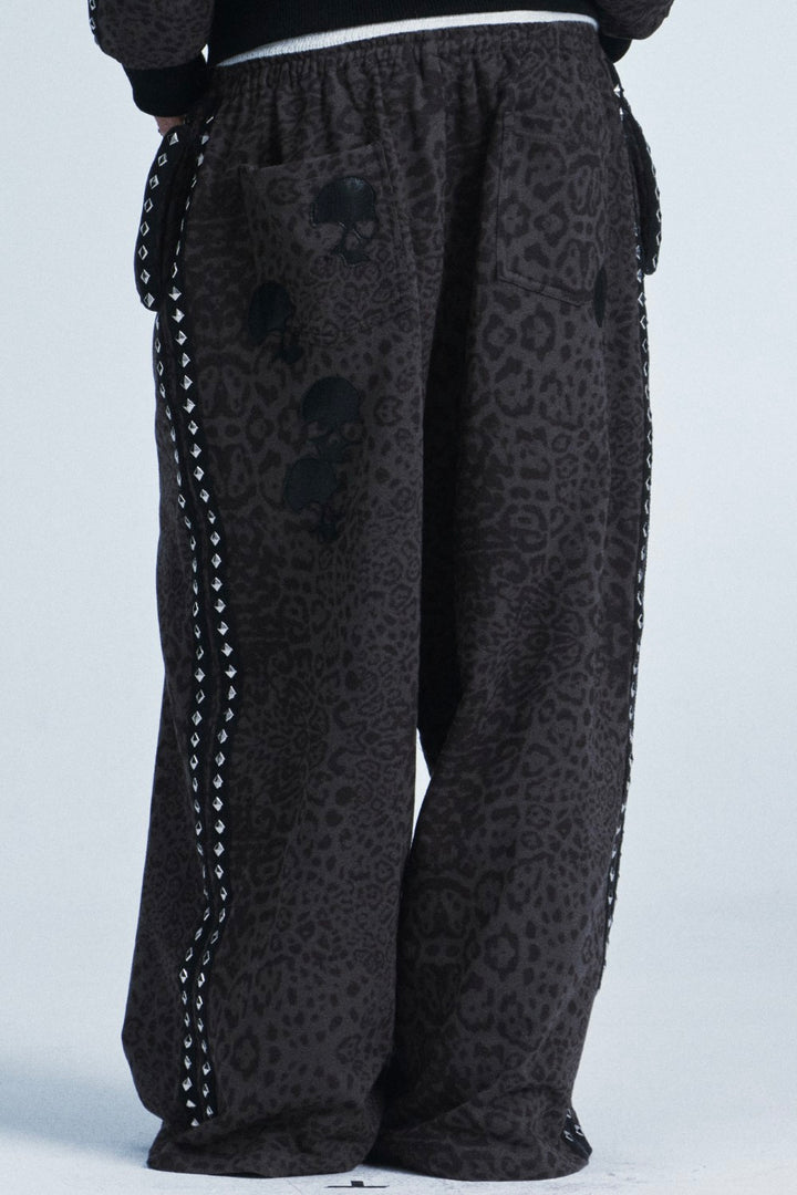 Studded Leopard Sweatpants