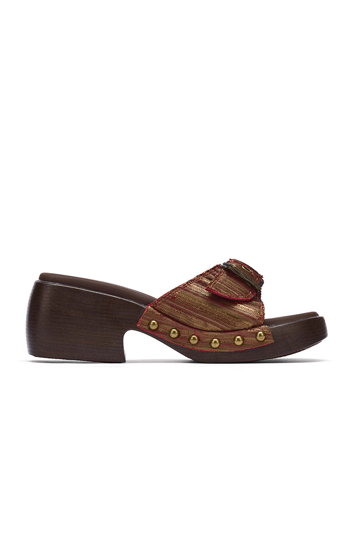 Sienna Woven Wood Clogs