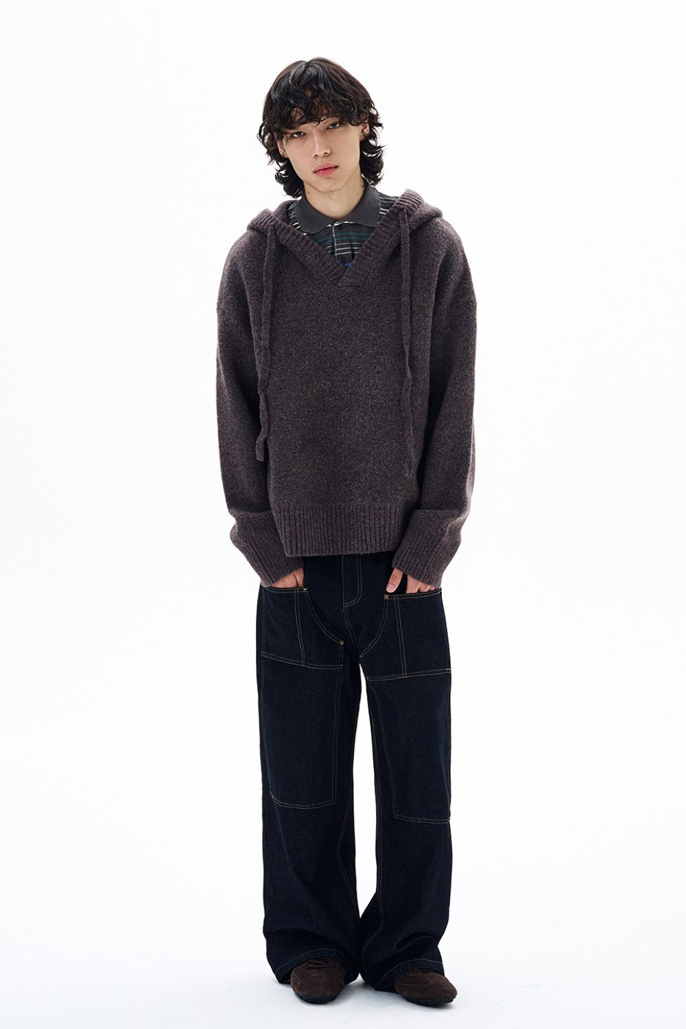 Fall Wool Knit Hoodie