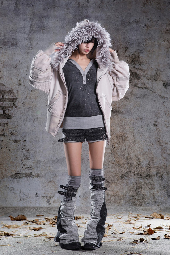 Light Frosted Hooded Jacket