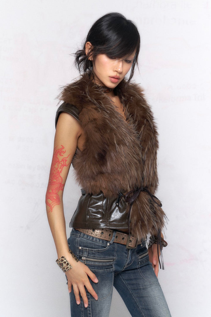 Convertible Fur Leather Jacket