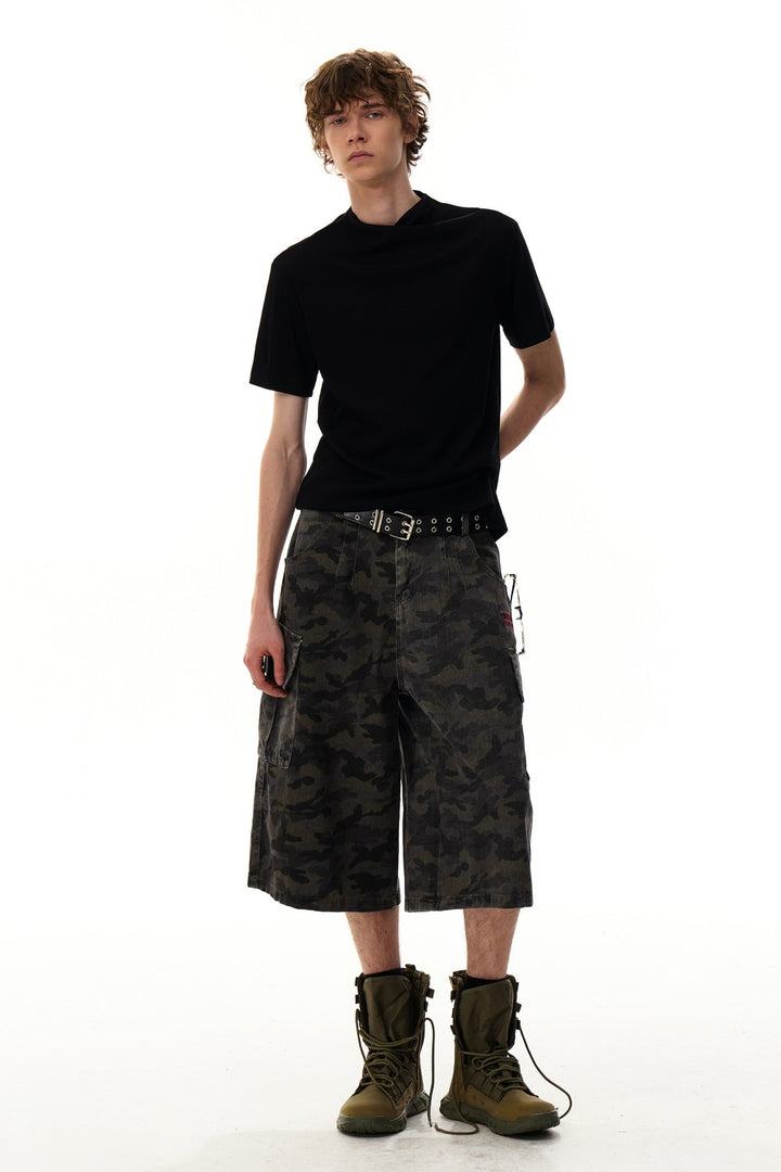 Wide Camo Utility Jorts