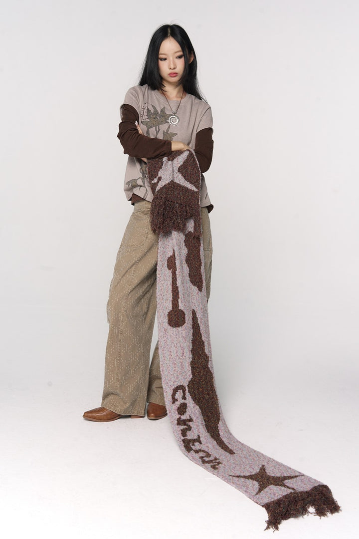 Starry Knit Winter Scarf