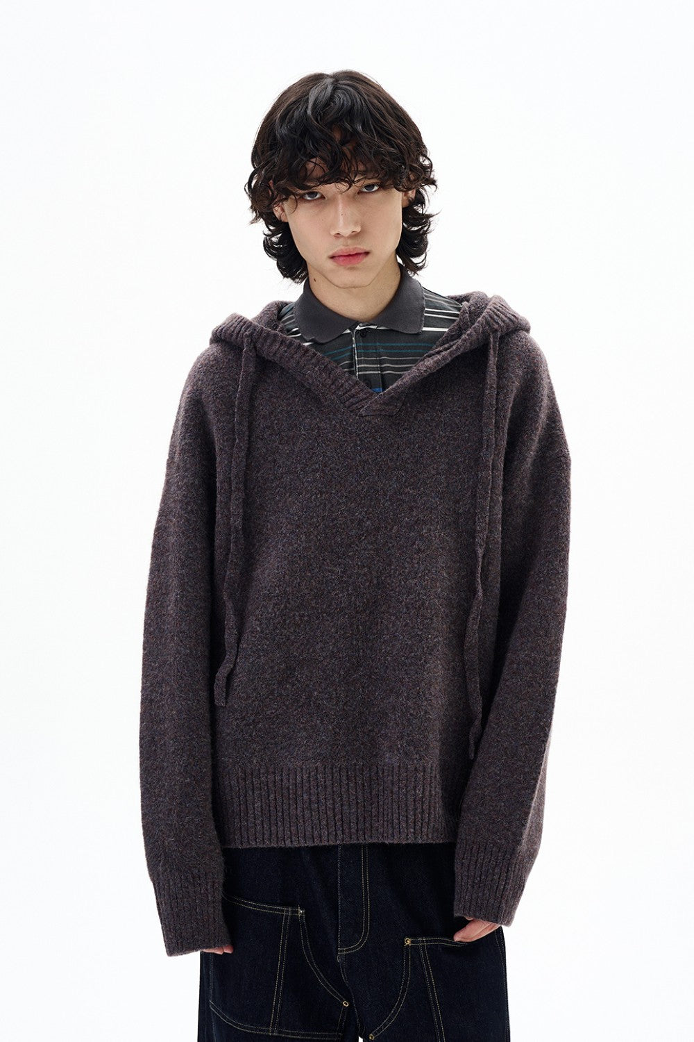 Fall Wool Knit Hoodie