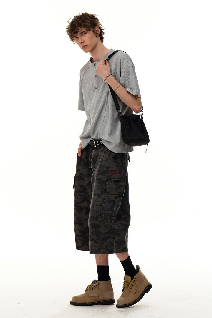 Wide Camo Utility Jorts