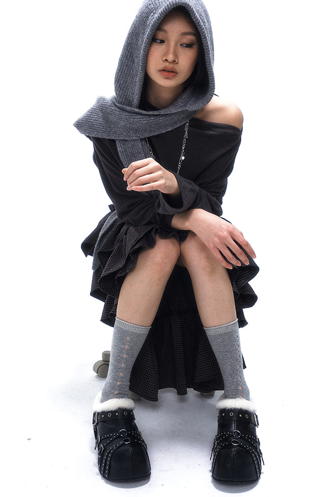 Shearling Buckle Mules