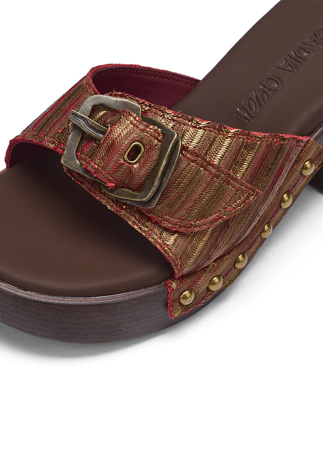 Sienna Woven Wood Clogs