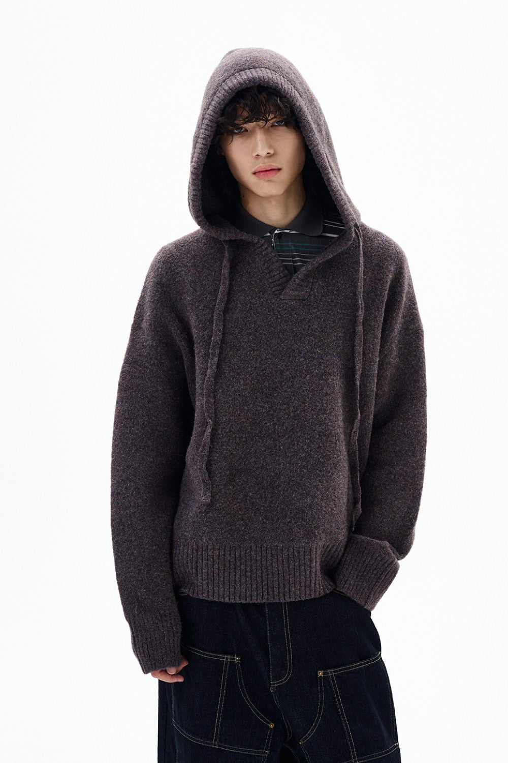 Fall Wool Knit Hoodie