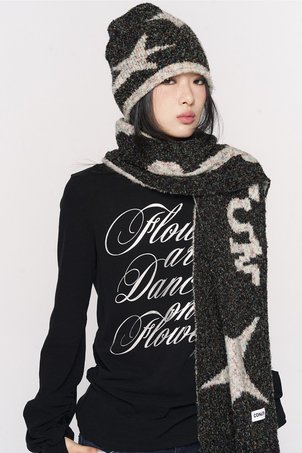 Starry Knit Winter Scarf