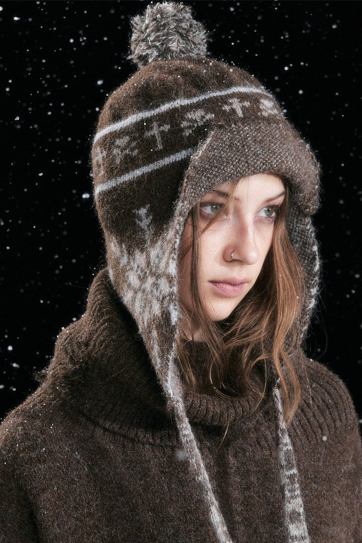 Snowflake Earflap Beanie