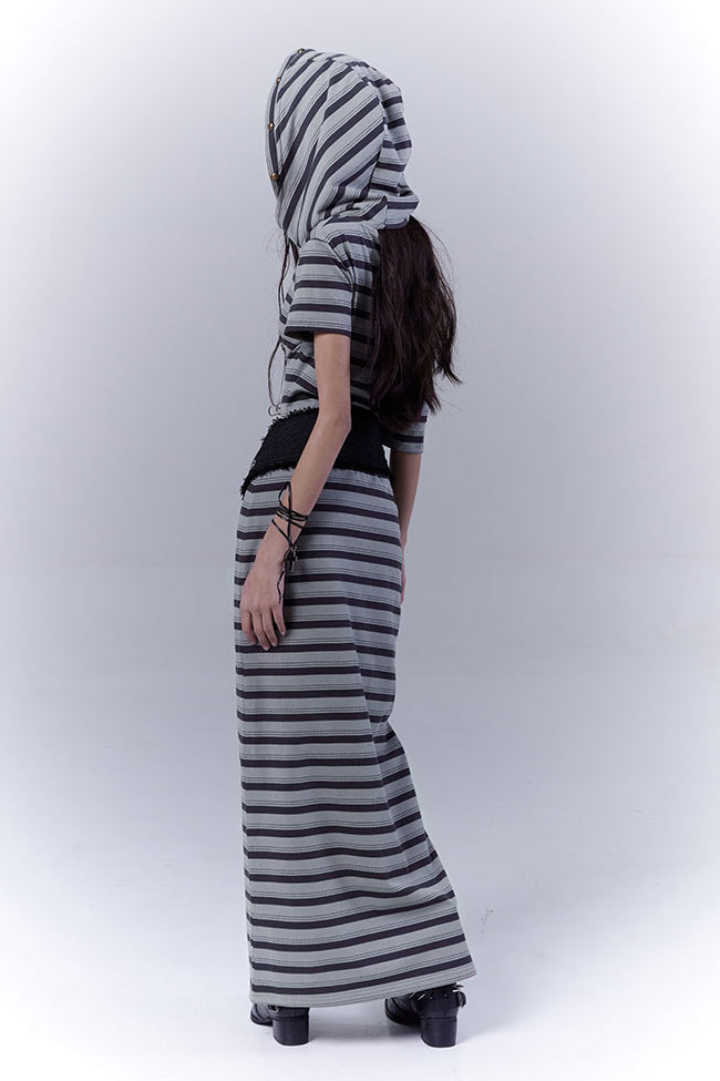 Striped Hooded Trouble Dress