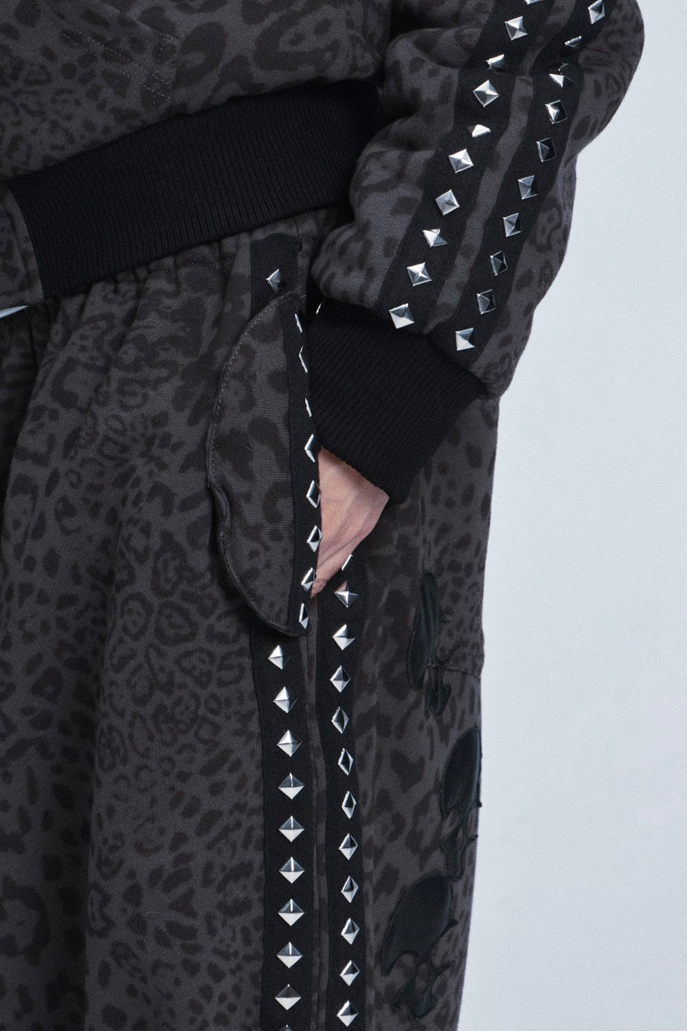 Studded Leopard Sweatpants