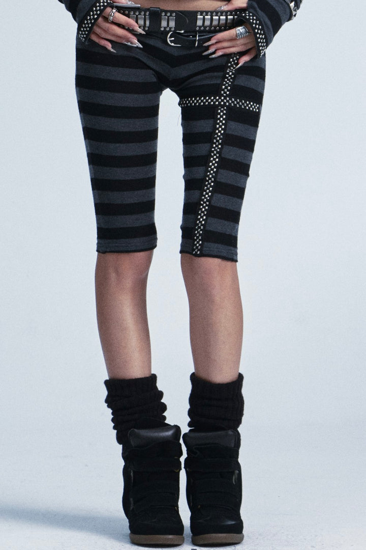Lana Striped Cross Leggings