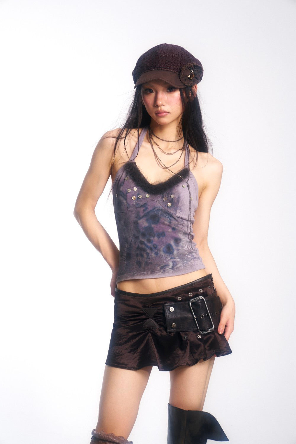 Nyx Sequin Fur Cami