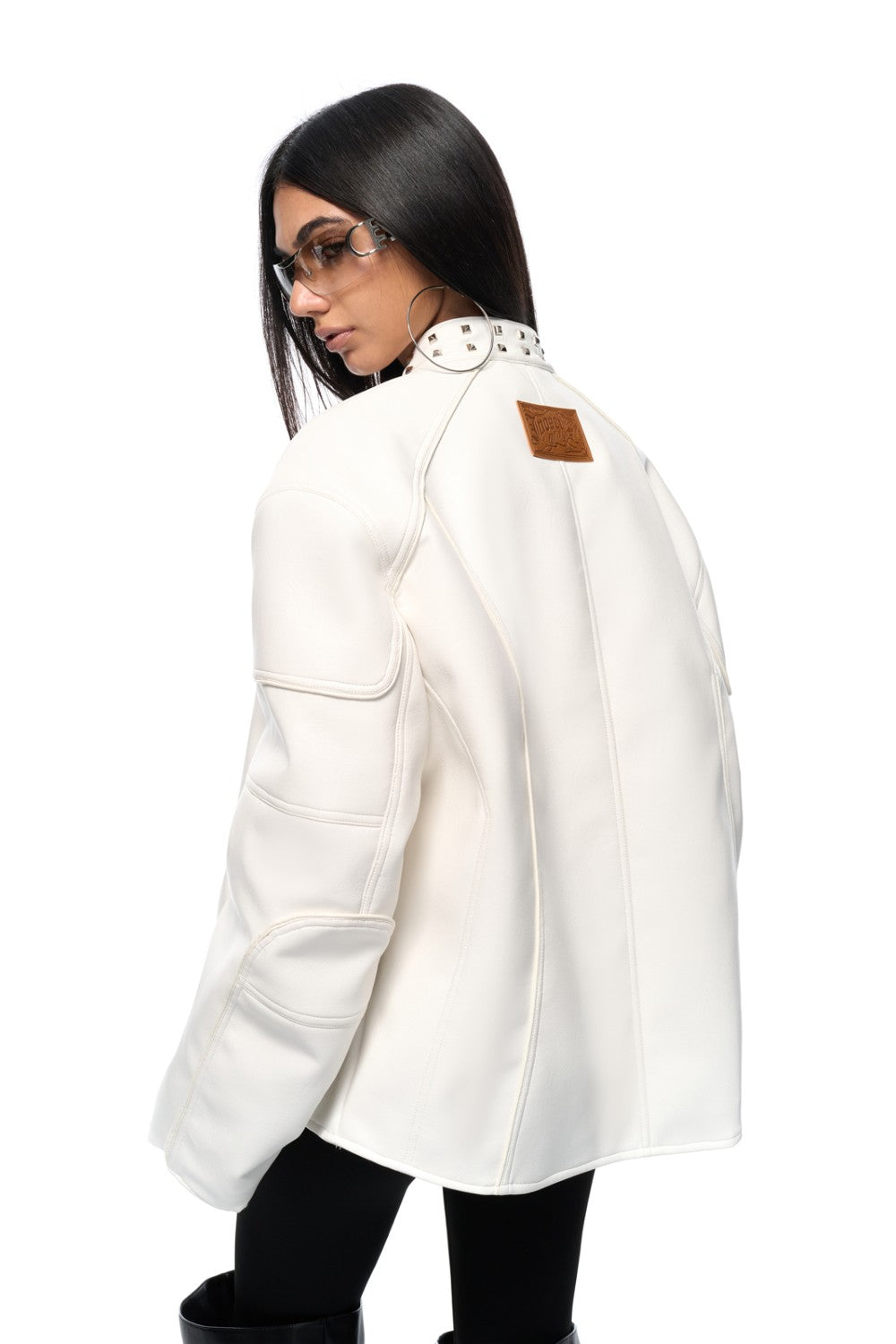 Avery White Rider Jacket