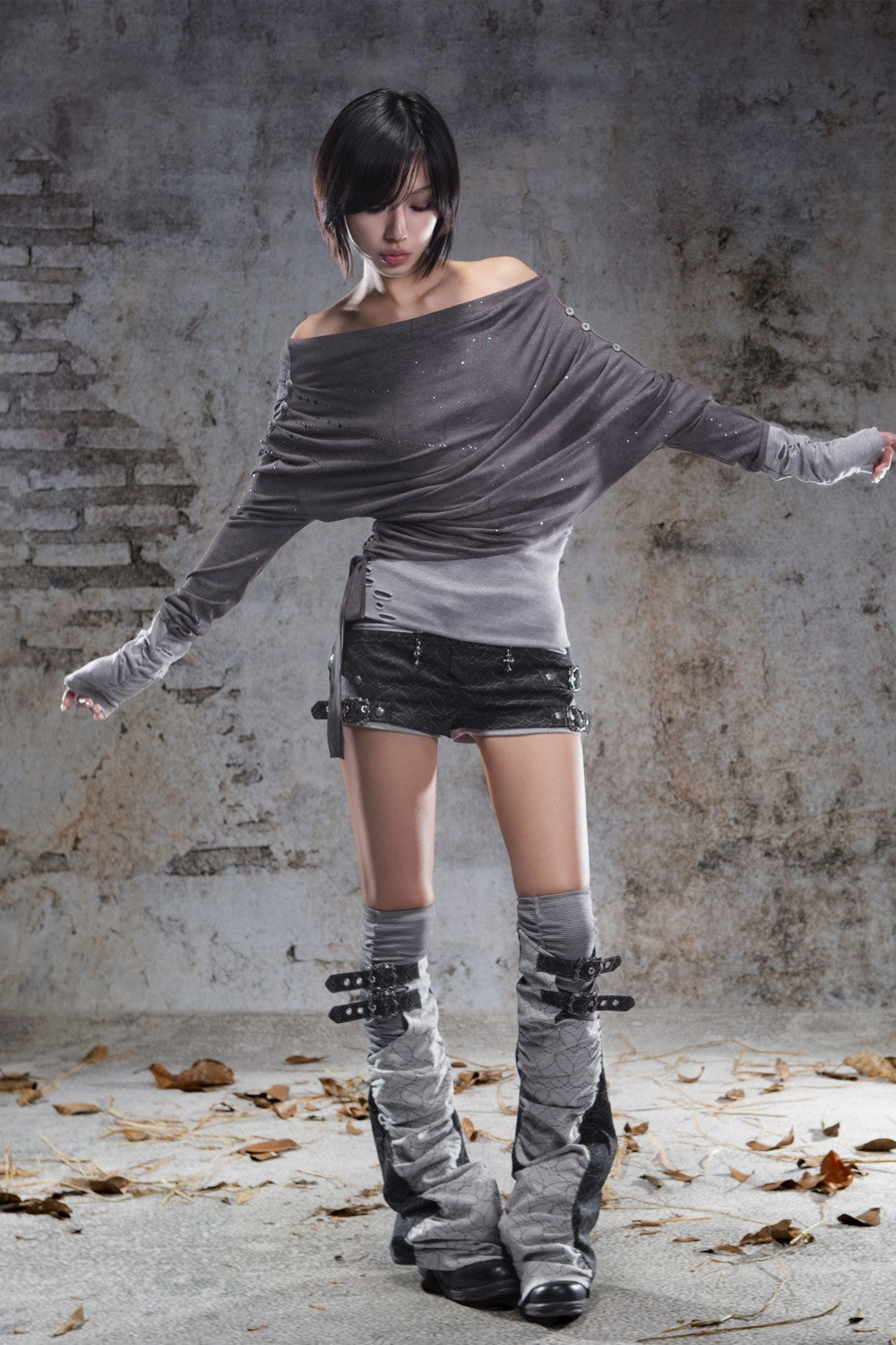 Mira Off-shoulder Fold Top