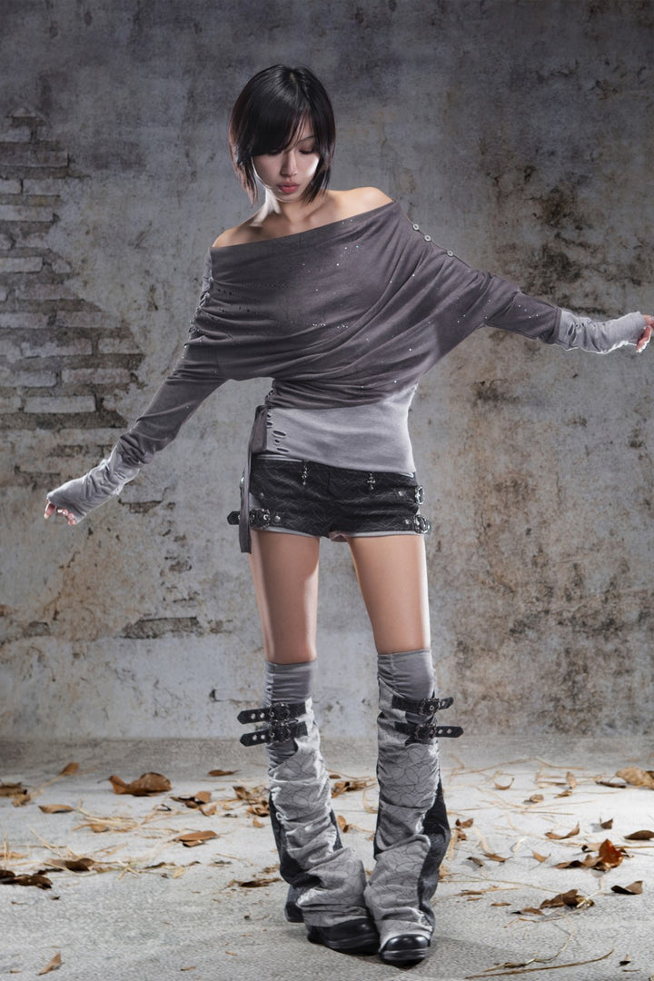 Mira Off-shoulder Fold Top