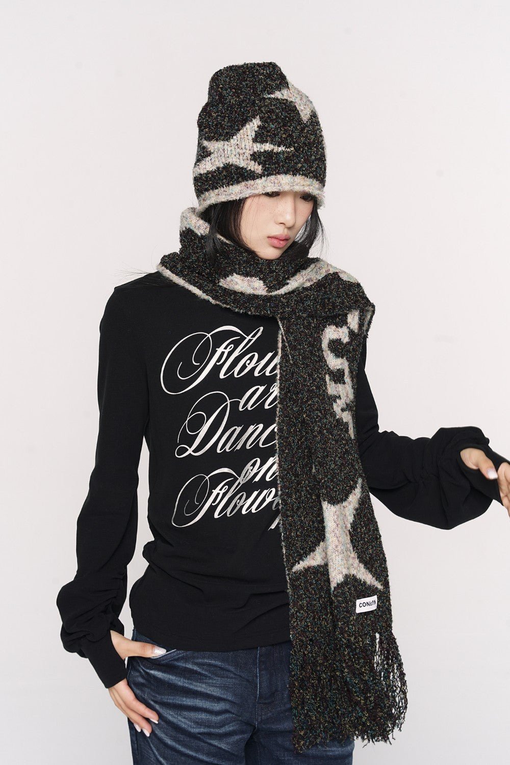 Starry Knit Winter Scarf