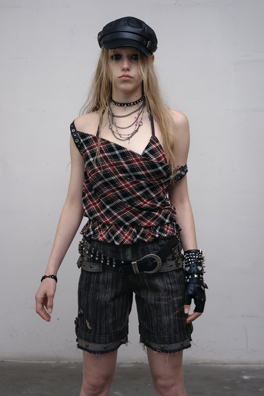 Striped Buckle Jorts
