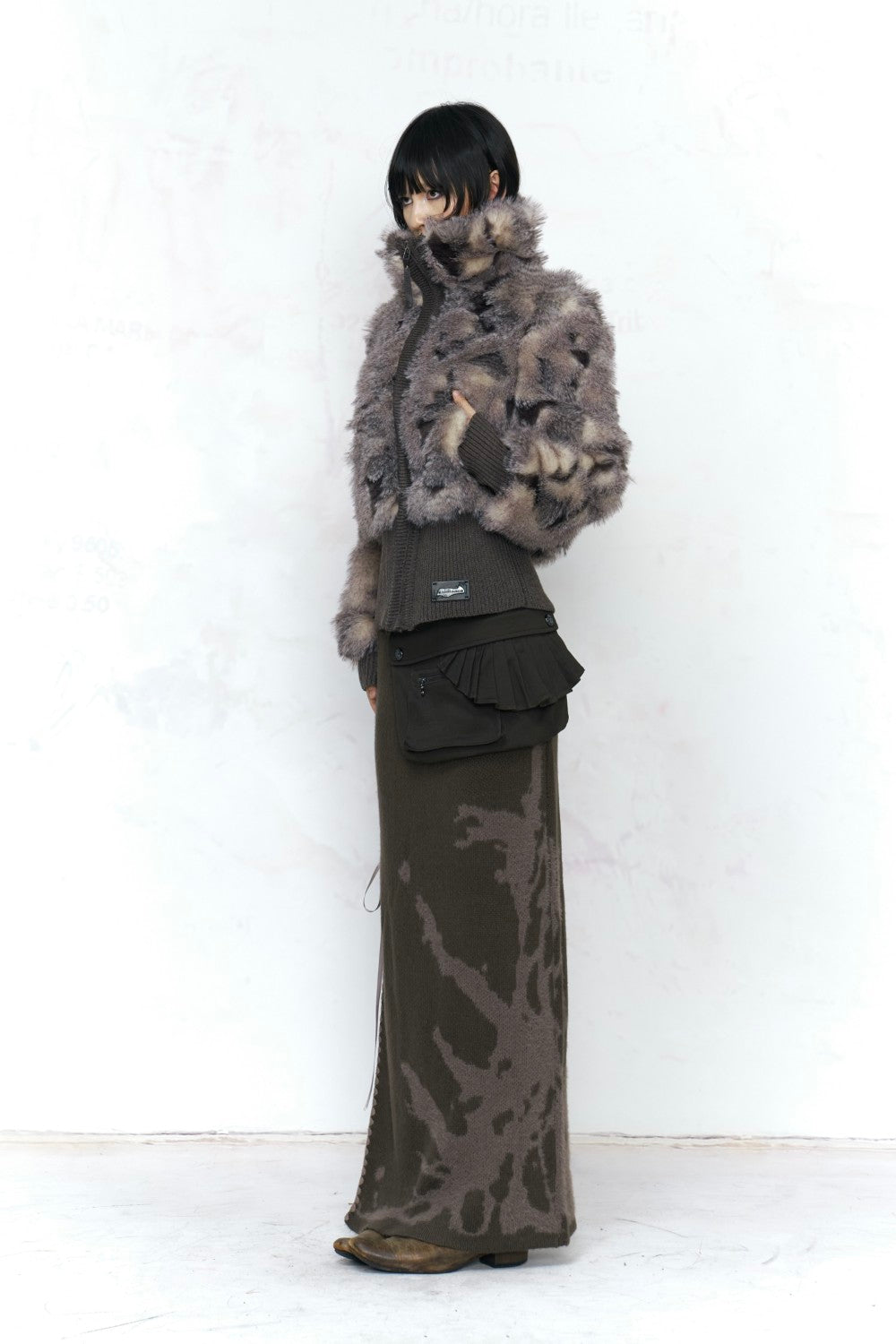 Ash Violet Fur Coat