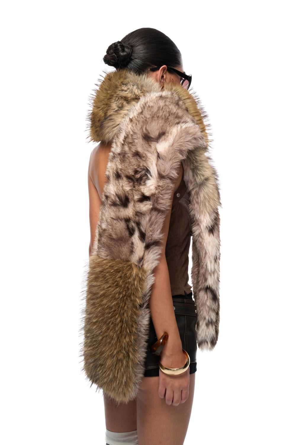 Remi Leopard Plush Scarf