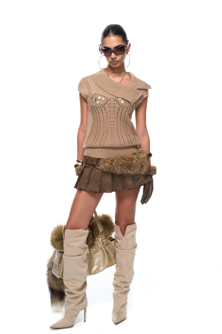 Sienna Fur Leather Skirt