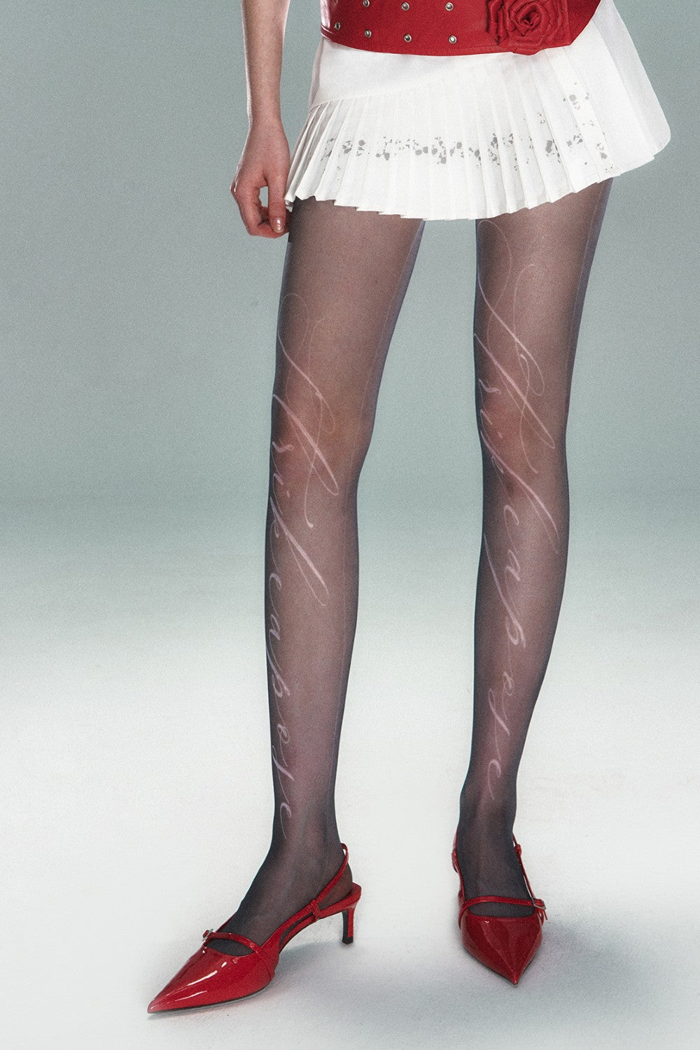 Sheer Print Tights