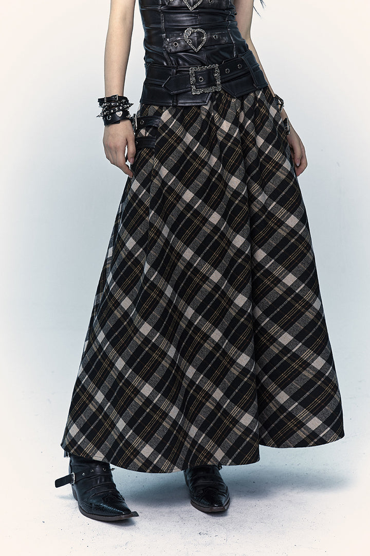 Plaid Maxi Skirt