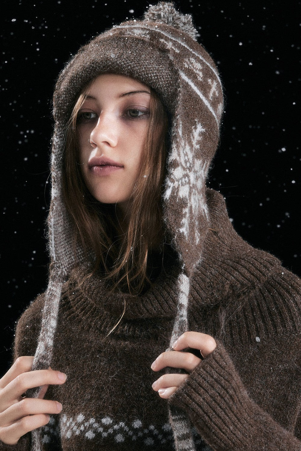 Snowflake Earflap Beanie