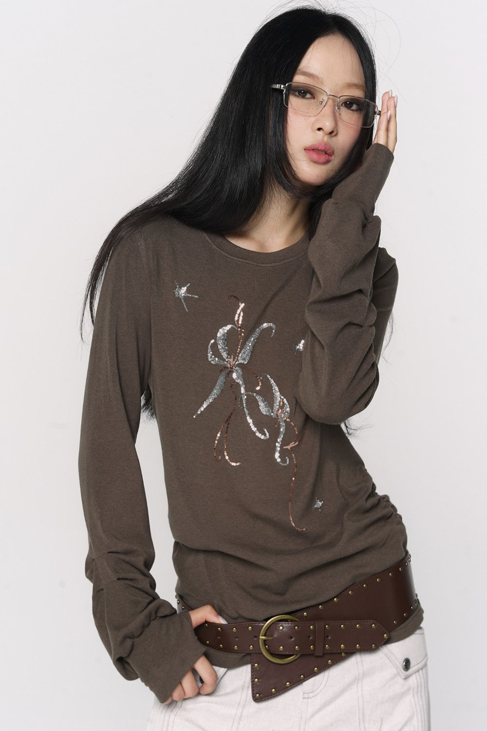 Rina Sequin Thread Shirt