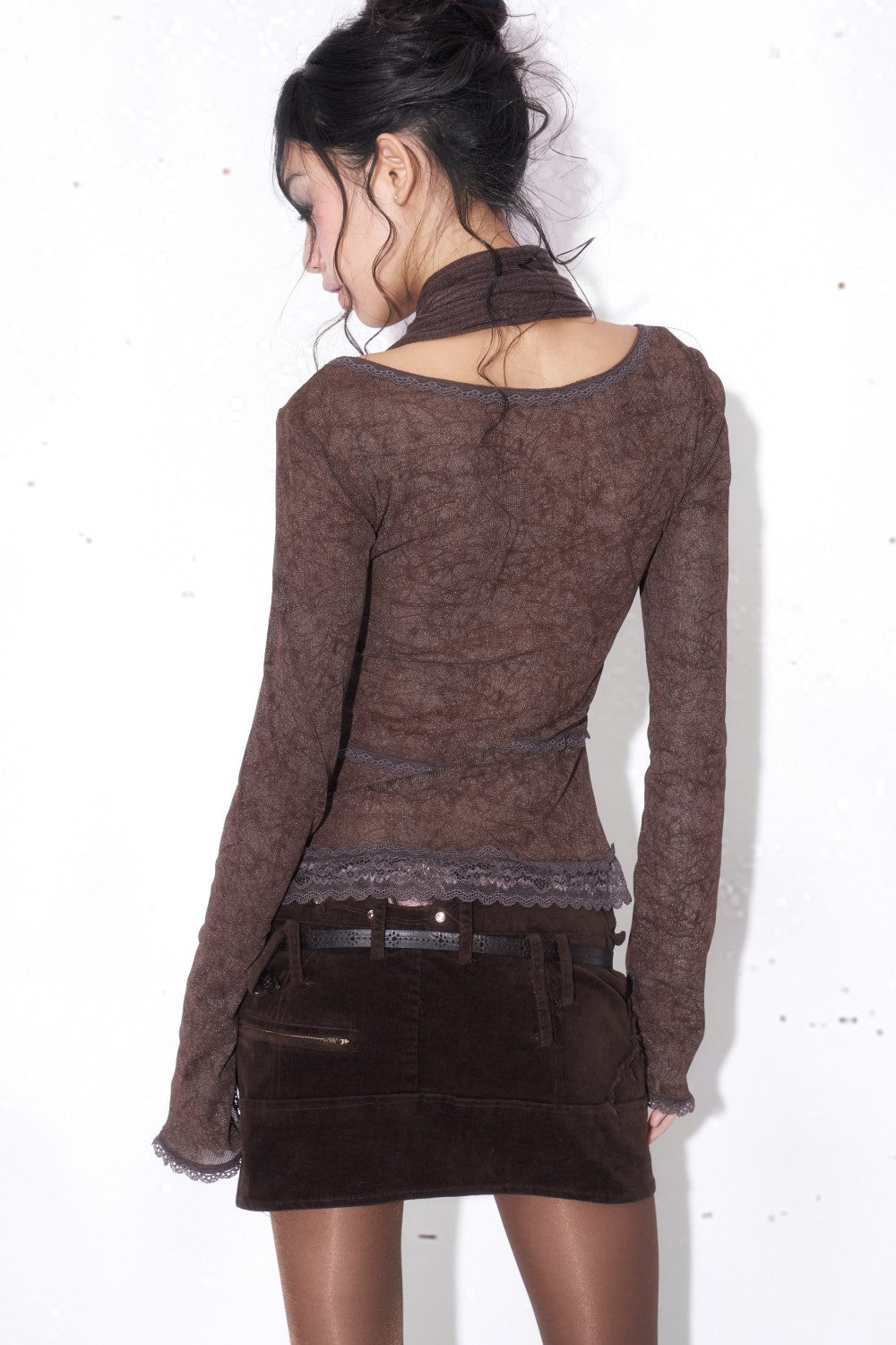 Marla Distressed Mini Skirt