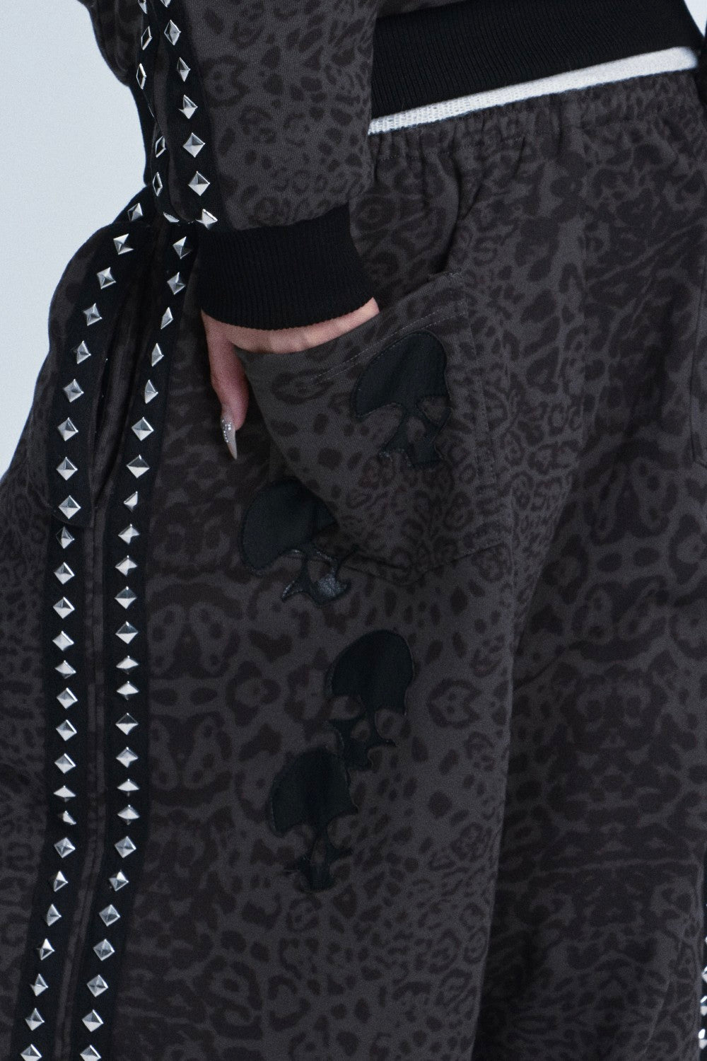 Studded Leopard Sweatpants