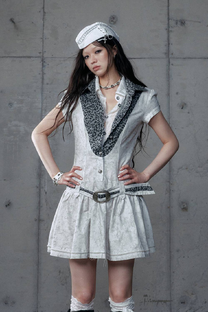 Vintage Leopard Mini Dress