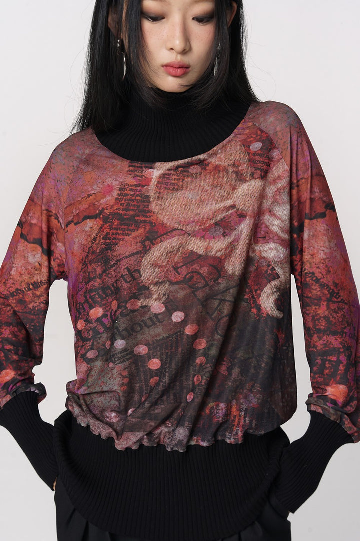 Cherry Lakeview Turtleneck Top