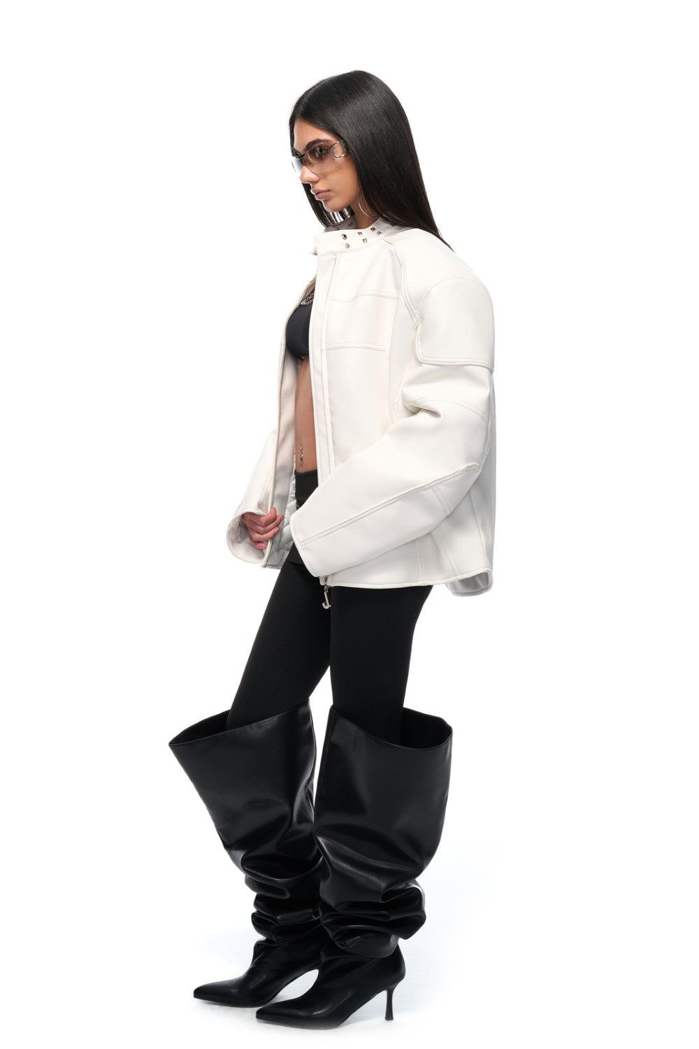 Avery White Rider Jacket