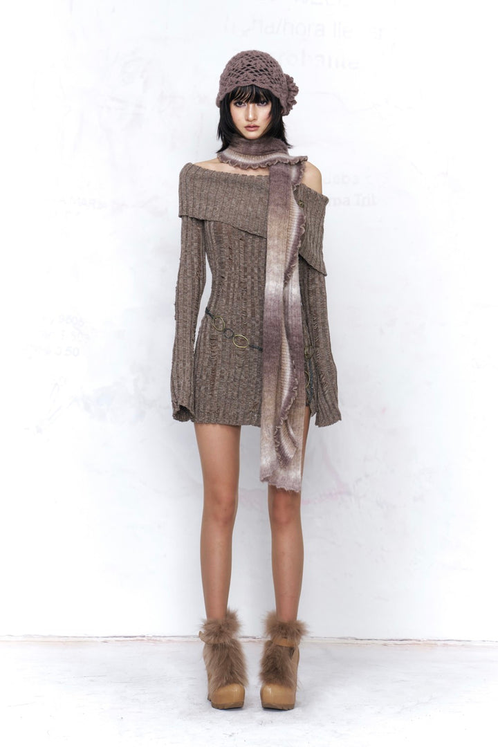 Ombre Mist Knit Scarf