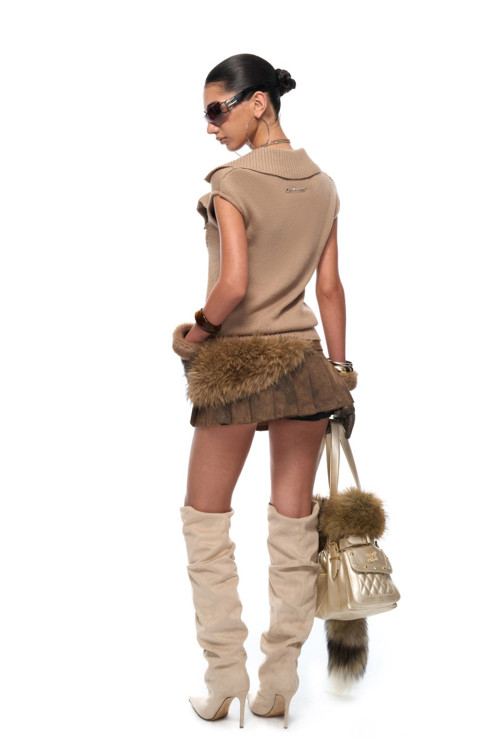 Sienna Fur Leather Skirt