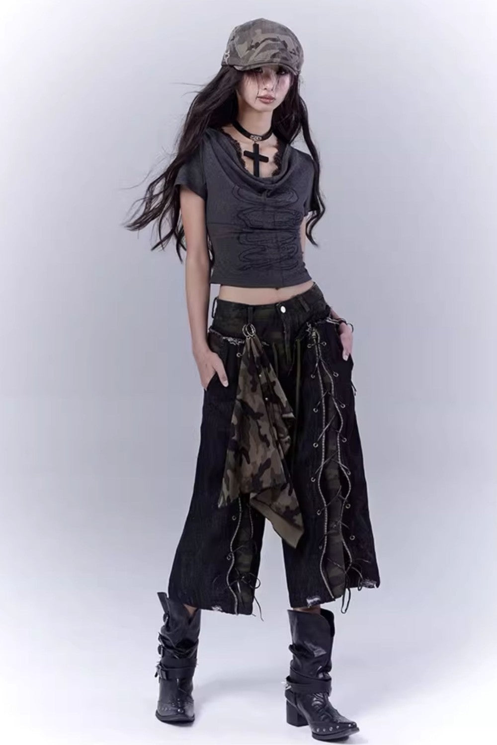 Snake Cowl Neck Shirt