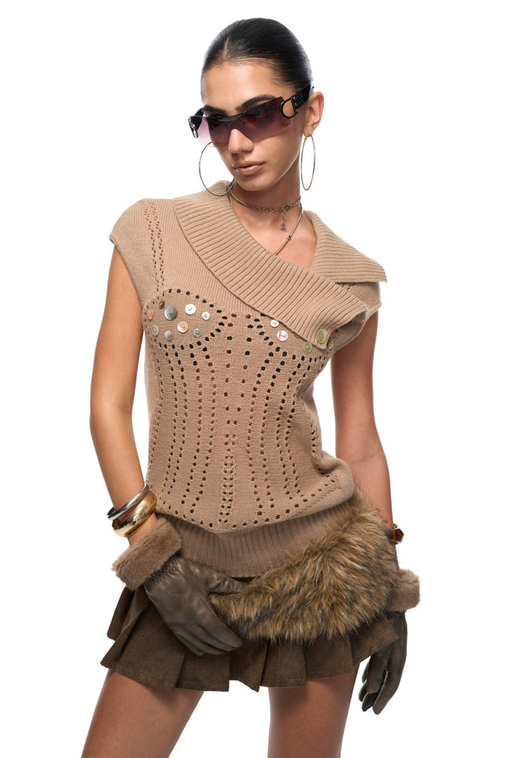 Sienna Fur Leather Skirt