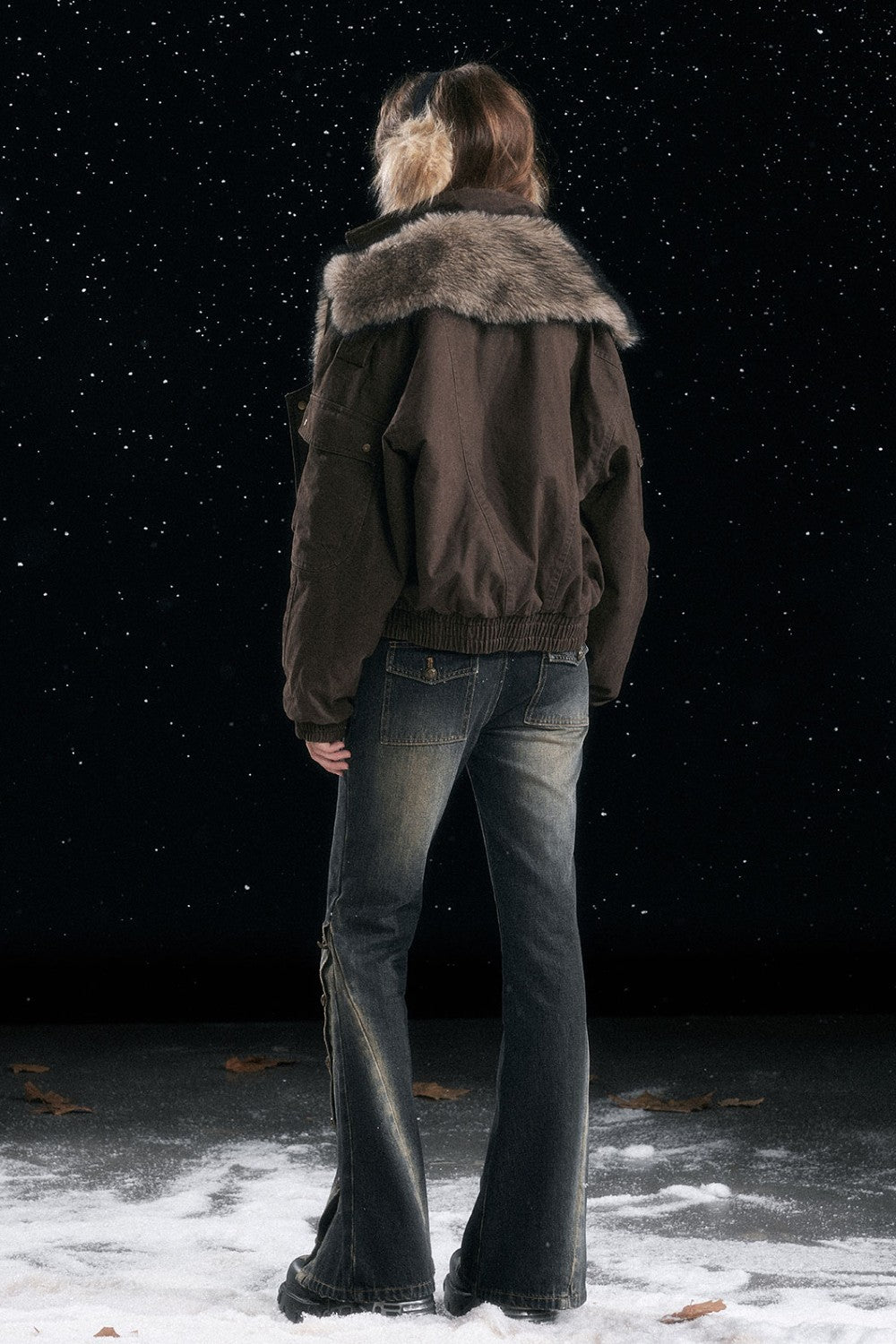 Rustic Fur Flight Jacket
