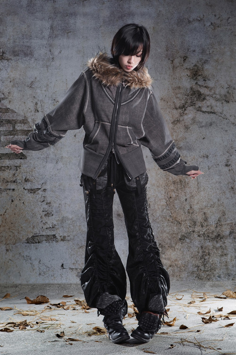 Dark Frosted Hooded Jacket