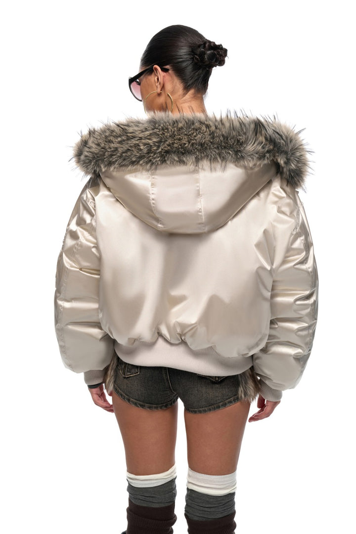 Suki Satin Bomber Jacket