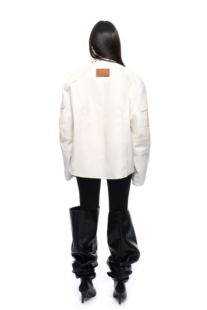 Avery White Rider Jacket