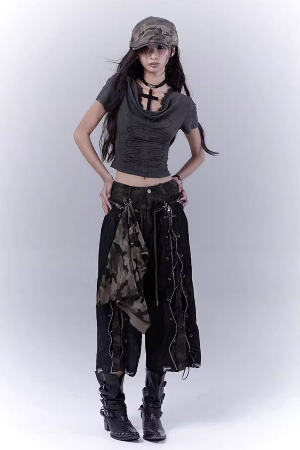 Snake Cowl Neck Shirt