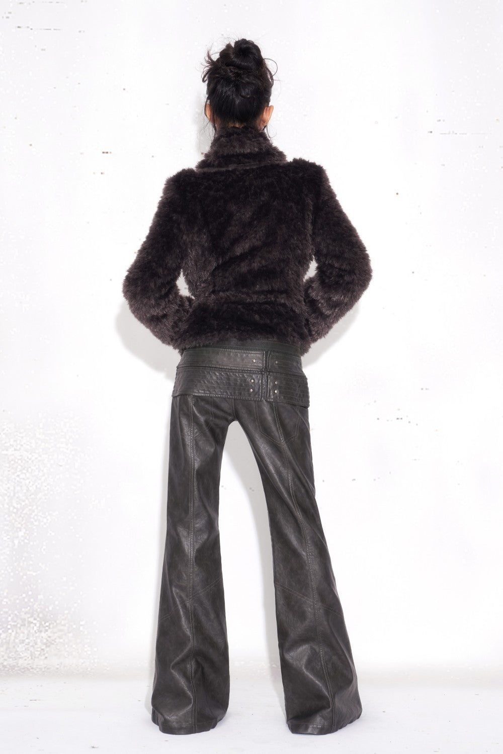 Kaia Buckled Fur Coat