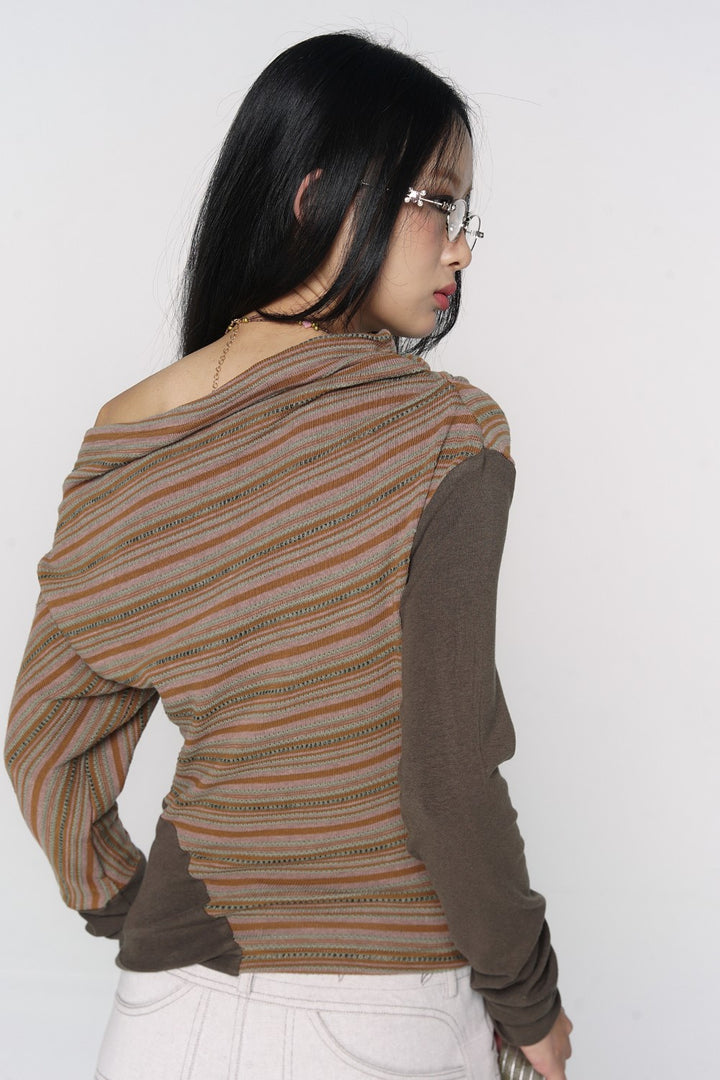 Jane Striped Off-Shoulder Top