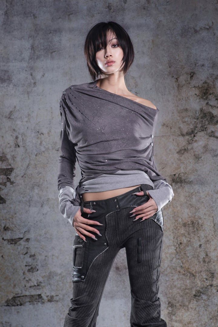 Mira Off-shoulder Fold Top