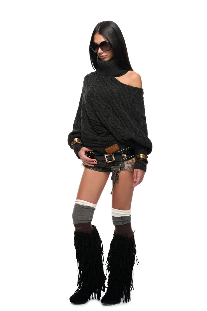 Aria Cutout Wool Sweater