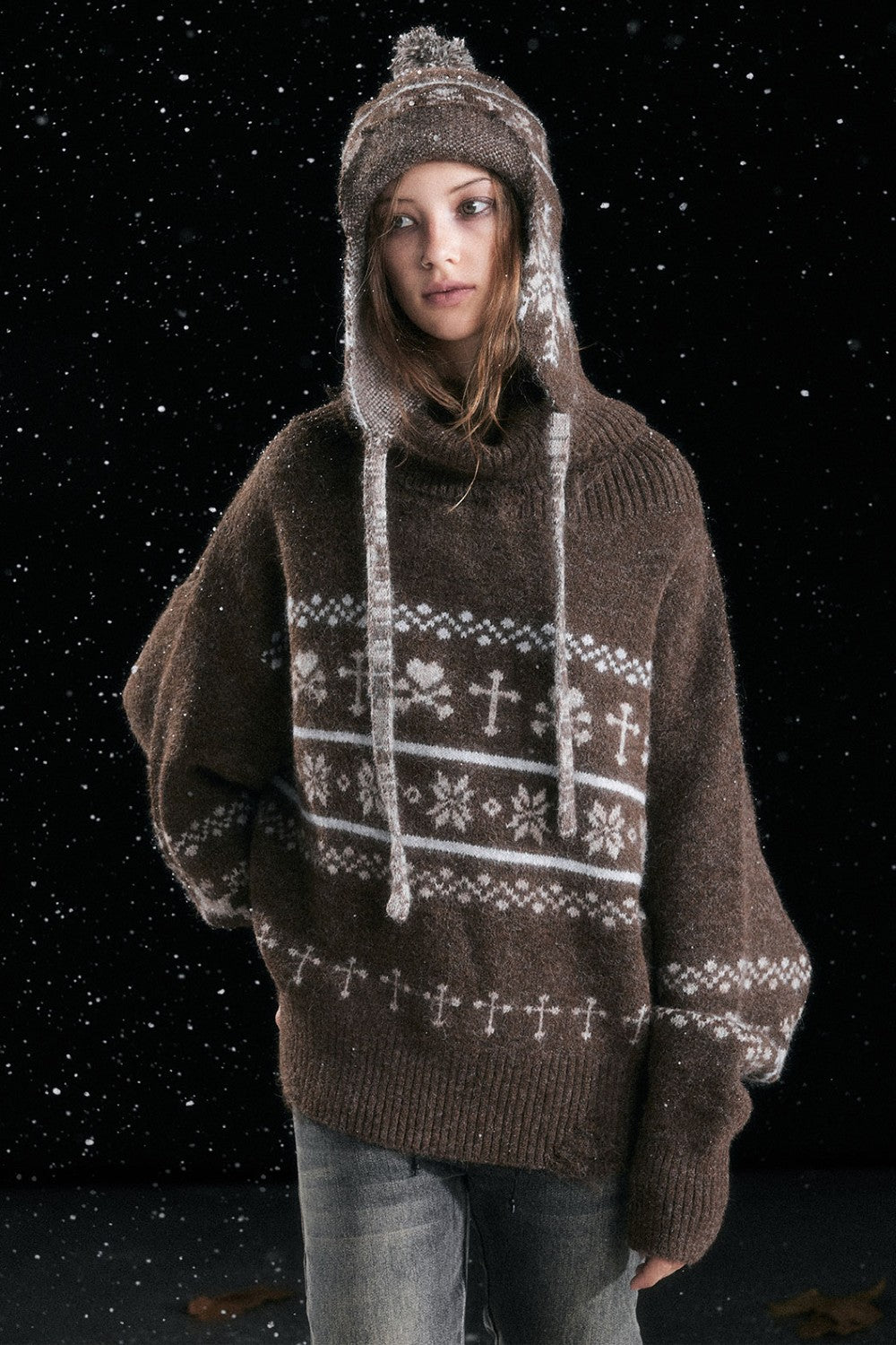 Snowflake Earflap Beanie